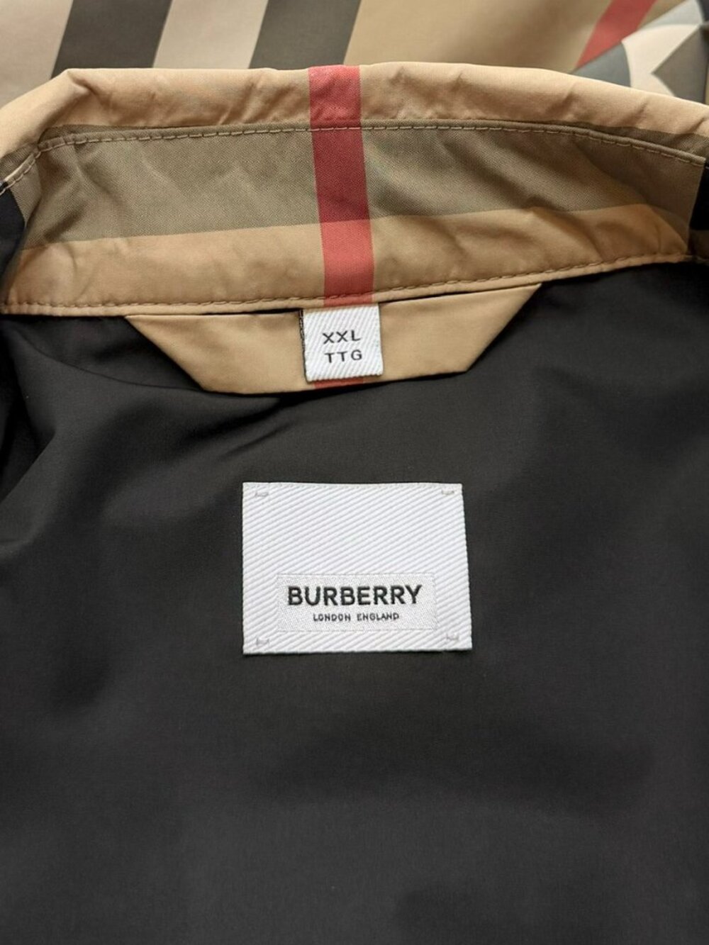 Burberry Beige Archive Check Nylon Shirt Jacket - Picture 6 of 10